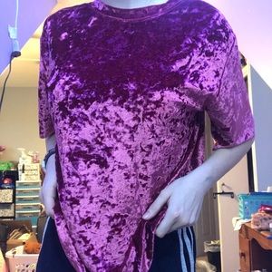 Pink velvet top